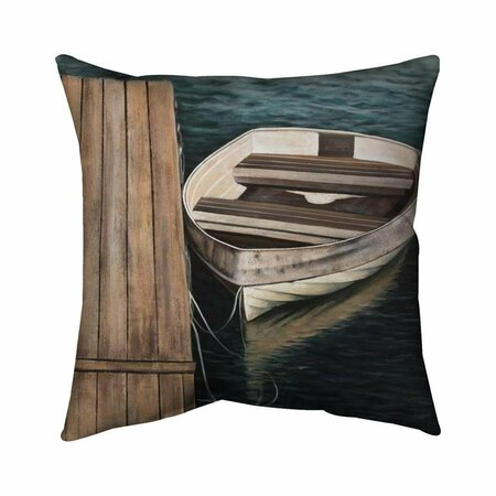 BEGIN HOME DECOR 26 x 26 in. Rowboats-Double Sided Print Indoor Pillow 5541-2626-CO104